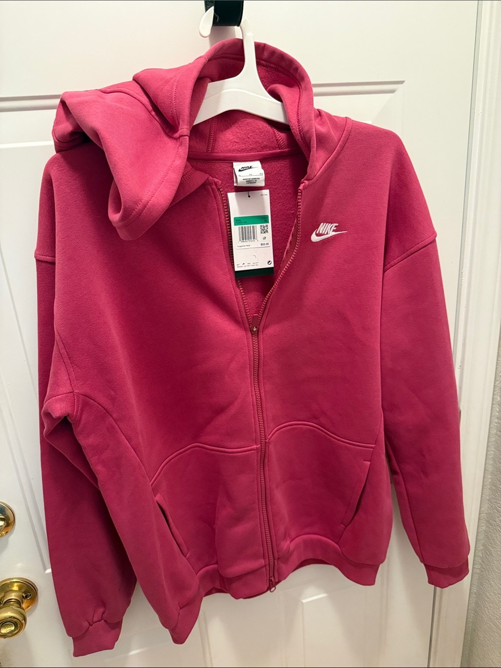 Nike Girls' Zip-Up Hoodie Jacket - Hot Pink